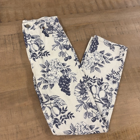 Reformation Cynthia Toile High Rise Straight Jeans Size 24 - Picture 4 of 9